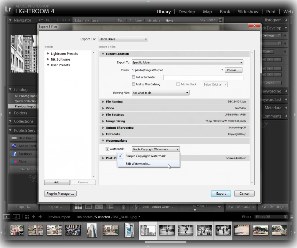 Batch Watermarking Adobe Lightroom 4 Www Visualwatermarking Com