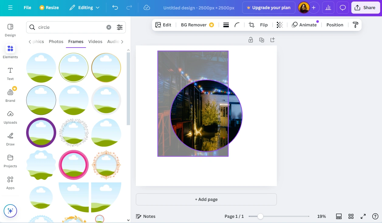 How to Crop into a Circle in Canva