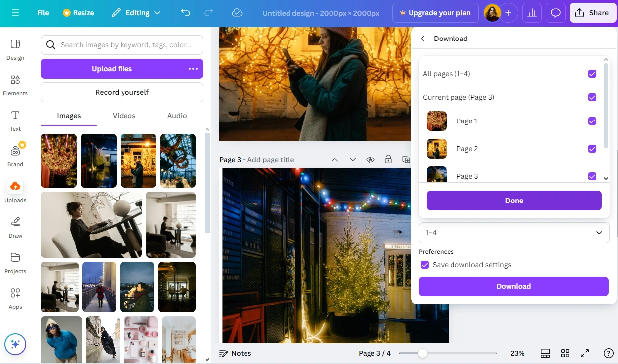 How to Crop Multiple Images in Canva