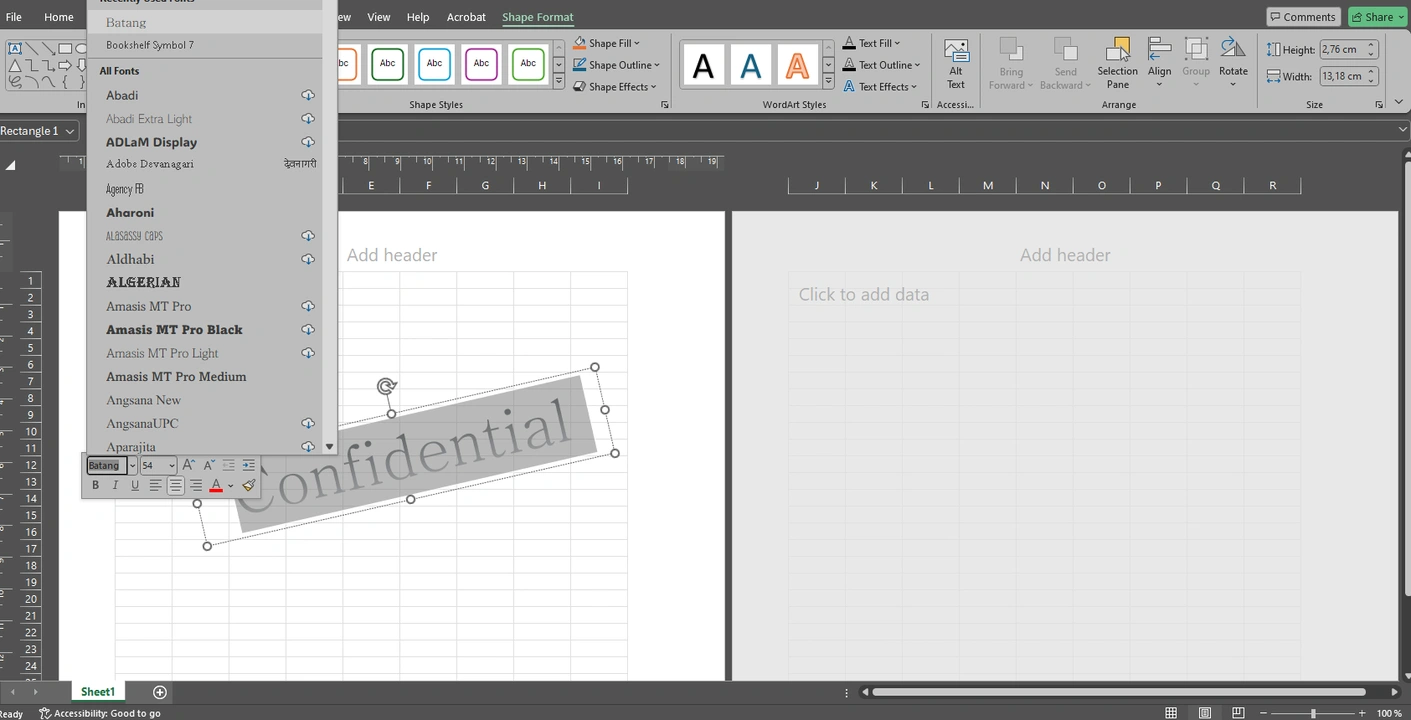 How to Create a Repeated Watermark in Excel