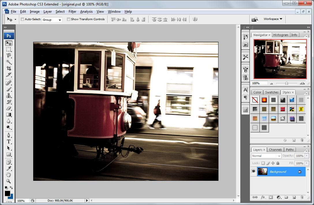 Filigranage par lots dans Photoshop - Step #1 - Open a photo